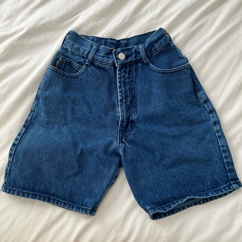 Vintage bongo bermuda long denim shorts made in USA